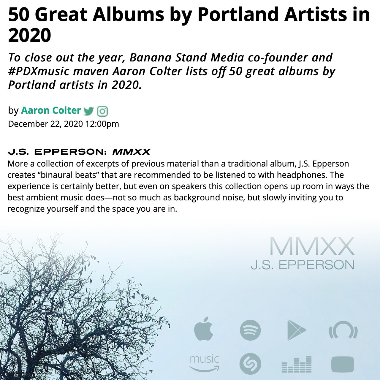 50 Great Albums by Portland Artists in 2020